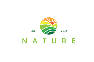 The circular logo with leaf nature, a Branding & Logo Template by Maylianaw28