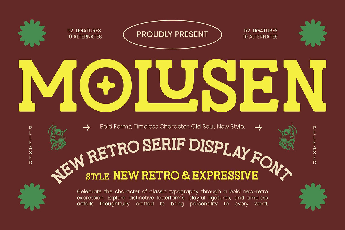 Molusen New Retro Serif Display Font, a Slab Serif Font by timelesstype.co (Photo 1 of 10)