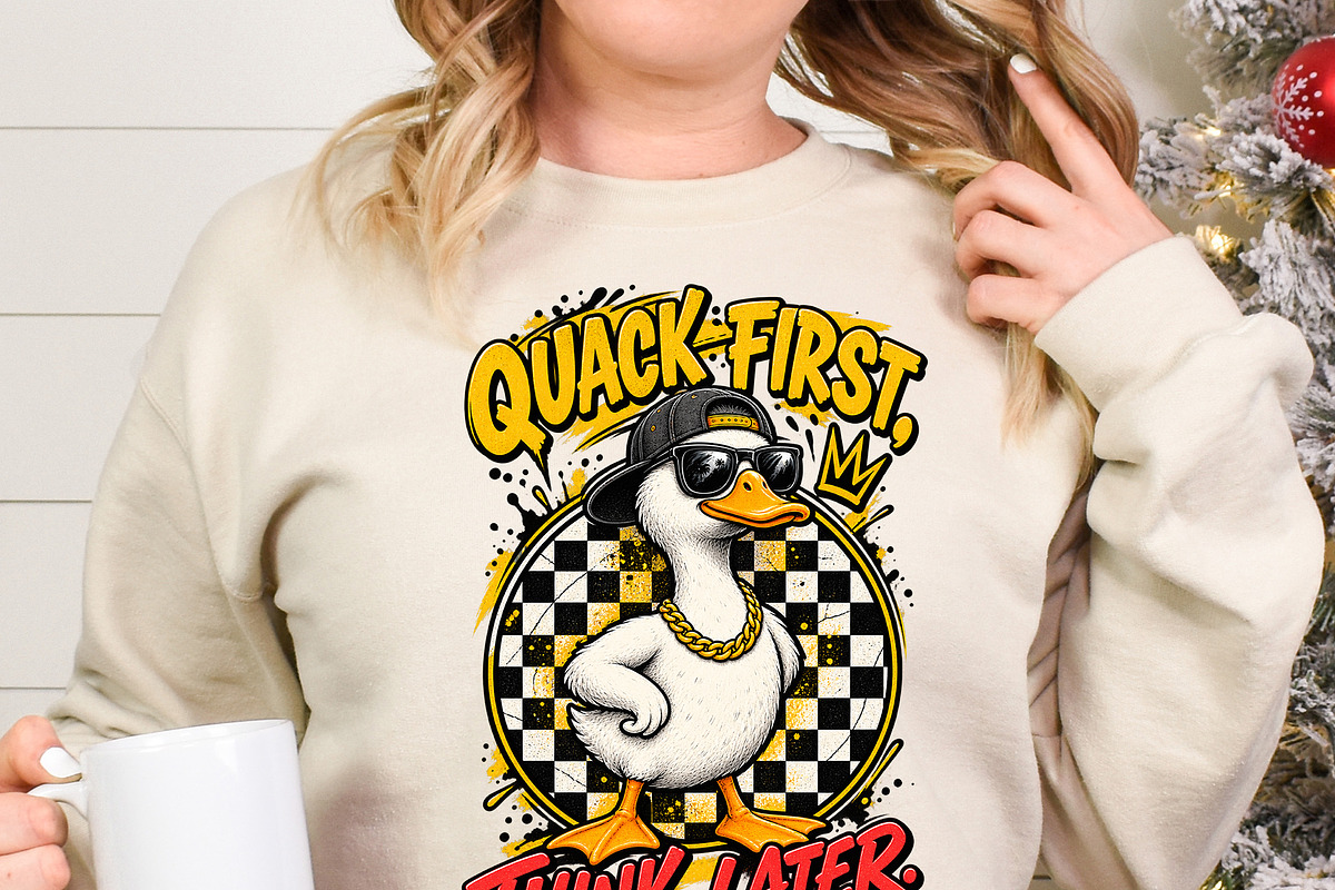 Quack First Think Later Cool PNG, an Object Graphic by Star Graphic Design (Photo 6 of 13)