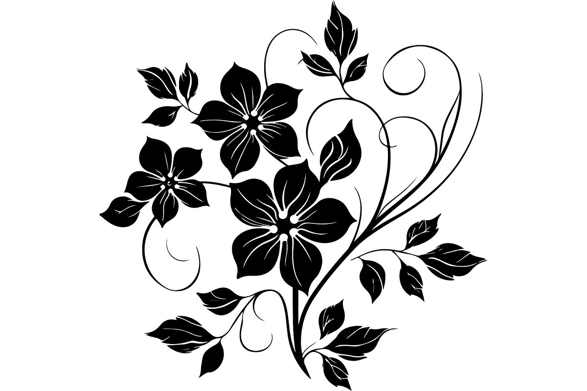 Elegant Botanical Flower Silhouette, an Object Graphic by Designer_Momina (Photo 5 of 16)