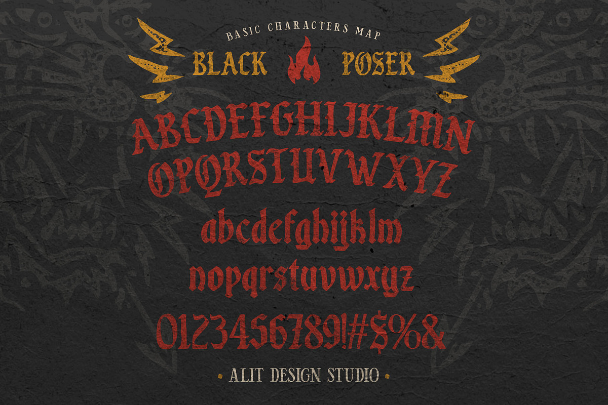 Black Poser Blackletter Typeface, a Blackletter Font by alit design (Photo 4 of 17)