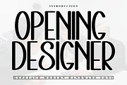 Opening Designer, a Sans Serif Font by InermediaSTUDIO (Thumbnail 1 of 8)