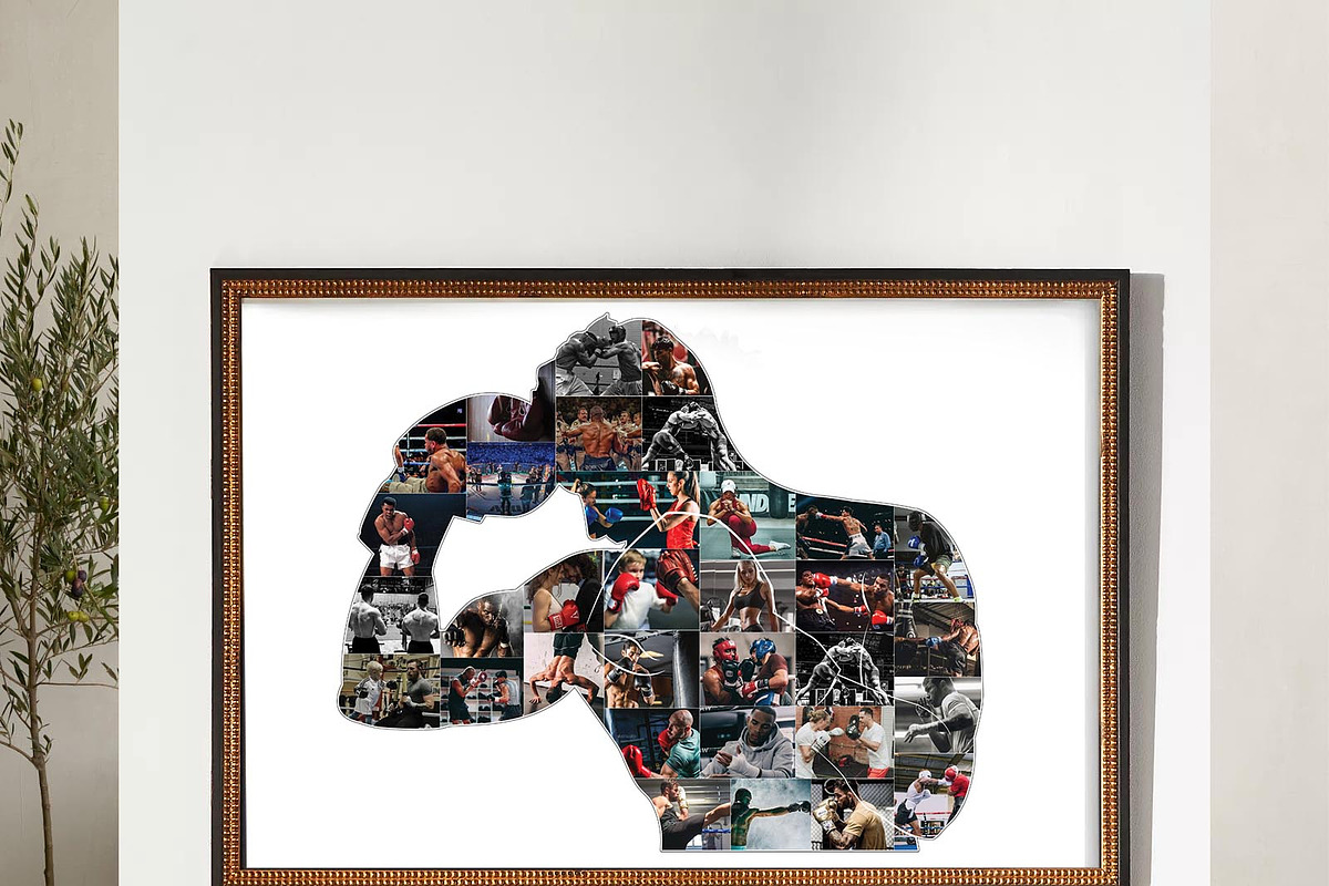 Boxing Sport Man Collage, a Card Template by AIW SOLUTIONS (Photo 6 of 7)