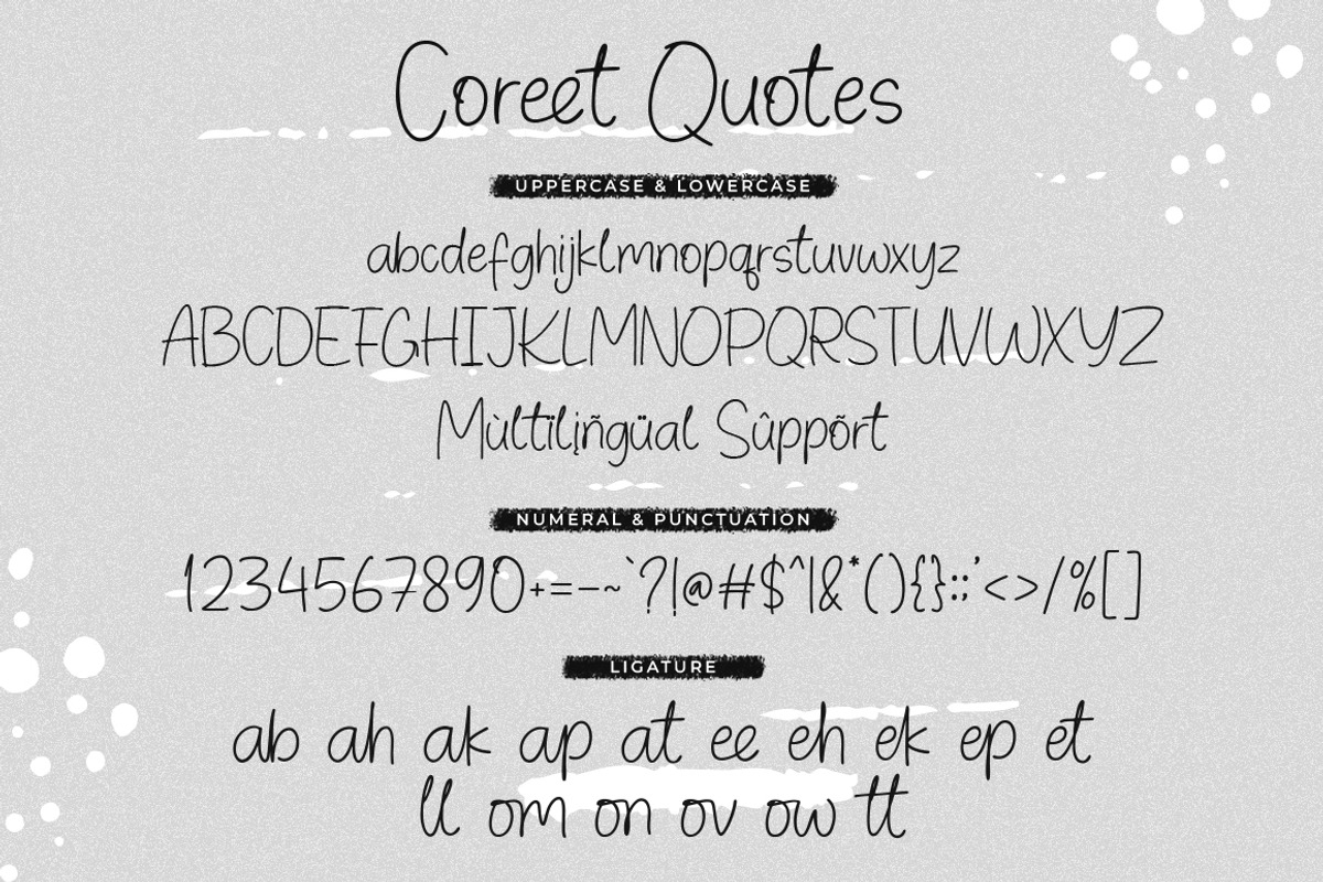 Coreet Quotes | a handwritten font, a Handwritten Font by Beautypes (Photo 7 of 8)
