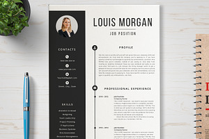 Clean CV Feminine Resume Template