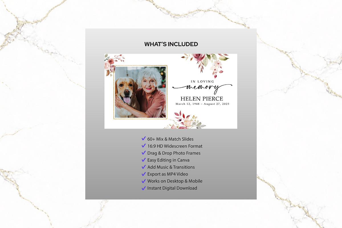 Funeral Slideshow Canva FS006, a Presentation Template by TyphoonStudio (Photo 2 of 8)