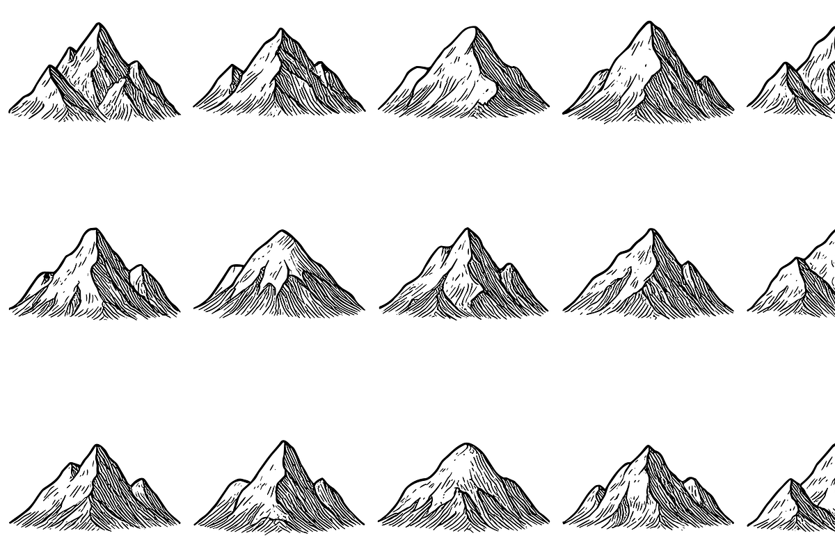 Mountain Landscape Icon Set, an Object Graphic by nikagraphic (Photo 3 of 3)