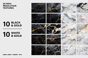 20 Black & Gold Marble Textures., a Texture Graphic by Numinous Academy (Thumbnail 2 of 7)