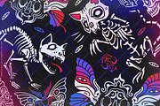 Halloween cats and moths, an Illustration by OlgaSoi007 (Thumbnail 5 of 6)
