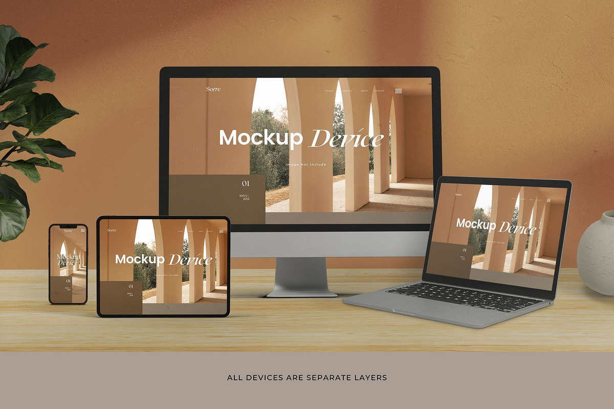 Sorre - Customisable Device Mockups, an iPhone Mockup by Dirtytemp Studio (Photo 3 of 15)