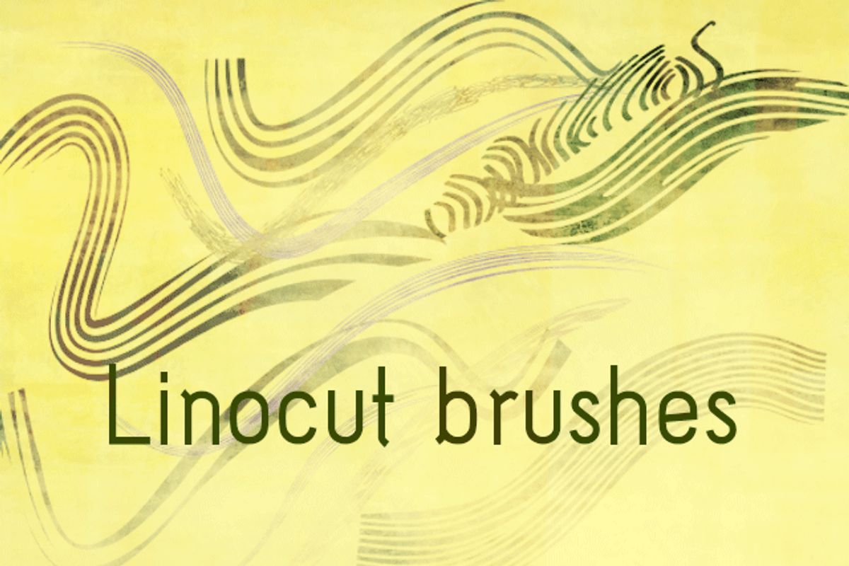 Linocut Brushes By Euanthia