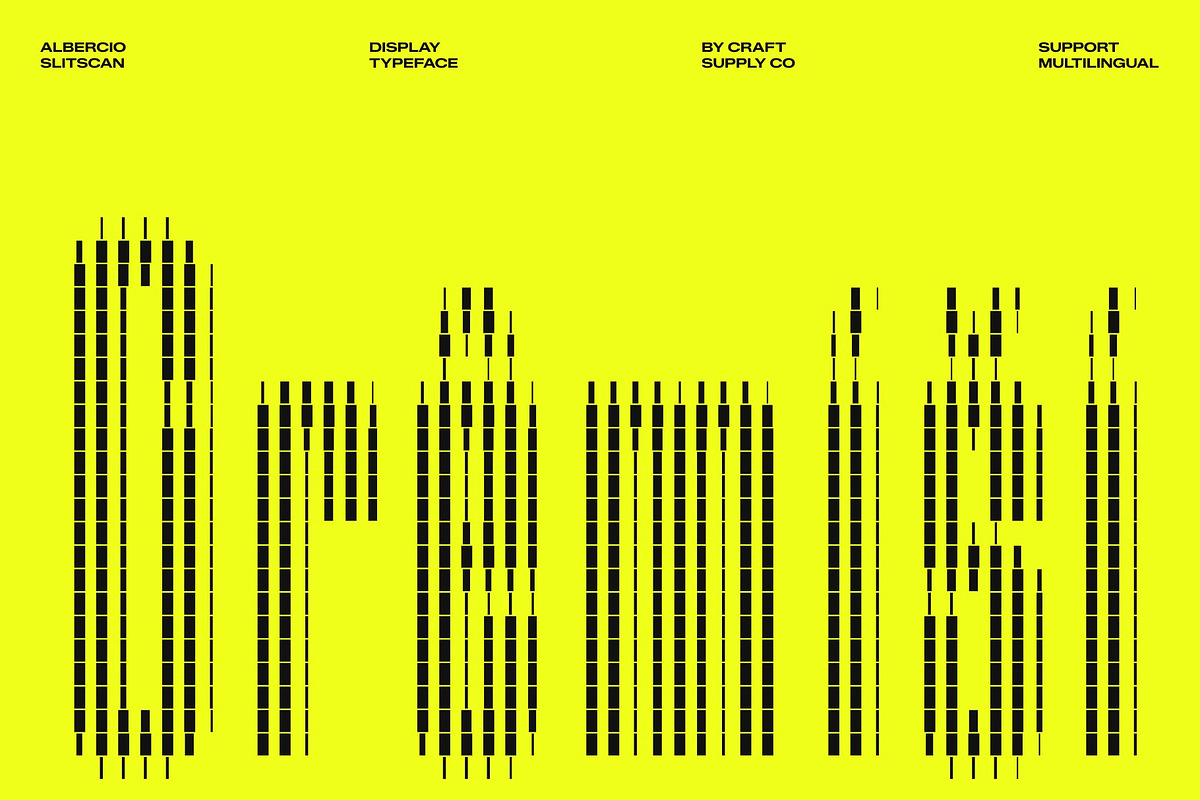 Albercio Slitscan, a Sans Serif Font by Craft Supply Co. (Photo 7 of 8)