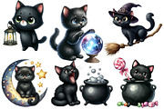Halloween Black Cats Sublimation, an Illustration by Designworld (Thumbnail 2 of 6)