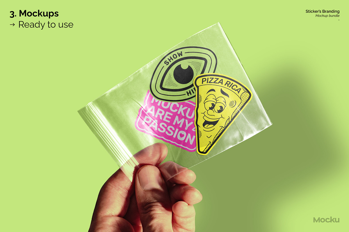 Sticker's Branding Mockup Bundle, a Packaging Mockup by Mocku (Photo 15 of 25)