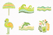 Watercolor Summer Vibe Clipart, an Illustration by DreamArtGraphic (Thumbnail 2 of 8)