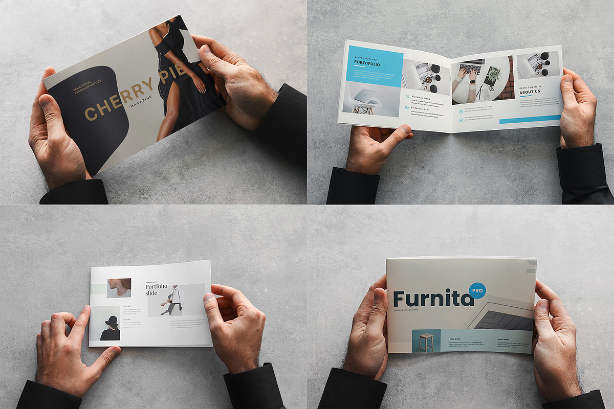 Landscape Brochure Mock-Up, a Print Template by Dikarte.Store (Photo 5 of 9)
