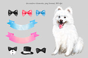 Samoyed dog watercolor clipart., an Animal Illustration by SavinV (Thumbnail 4 of 6)