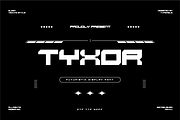 Tyxor - Futuristic Display Font, a Sans Serif Font by Typeagle (Thumbnail 2 of 9)