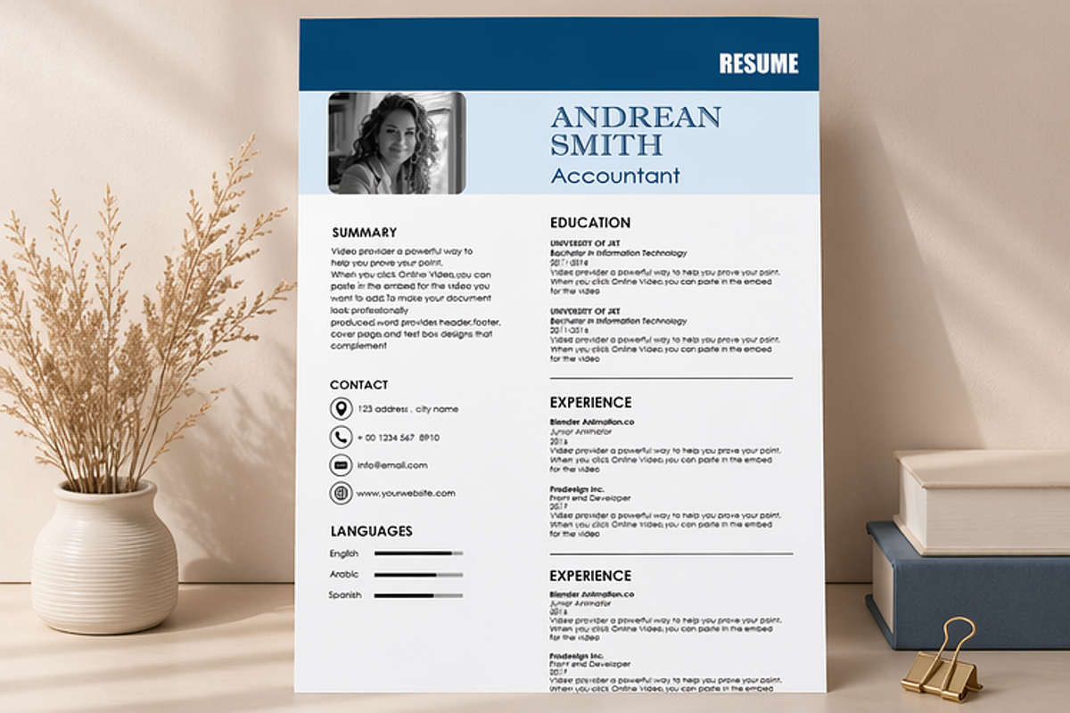 MODERN RESUME TEMPLATE (R6), a Resume Template by dulchaer29 (Photo 3 of 5)