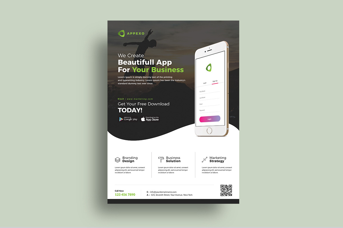 Mobile App Flyer, a Flyer Template by CreativeZoom (Photo 4 of 4)