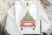 Christmas Trucks Clipart, an Illustration by Black Bird Studio (Thumbnail 2 of 4)