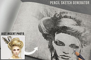 PENCIL SKETCH GENERATOR, a Pens & Pencil Mockup by the little wonder shop (Thumbnail 1 of 5)