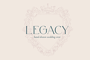 Legacy – Hand-Drawn Wedding Crest, an Illustration by Velvet Letter Studio (Thumbnail 1 of 4)
