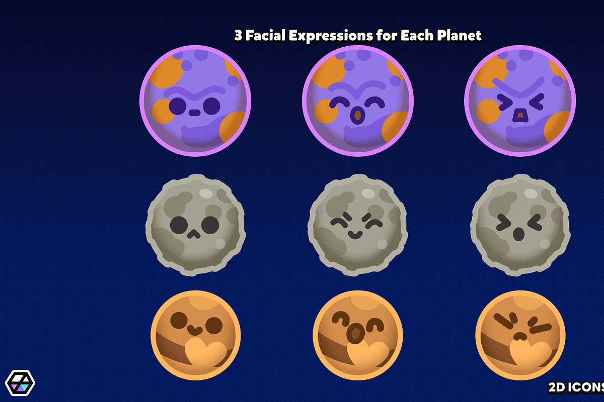 2D Icons - Planet Pack, an Object Illustration by LAYERLAB (Photo 9 of 10)