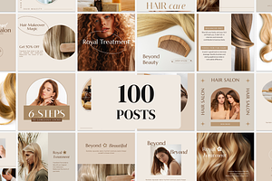 Hair Salon Instagram Template Canva