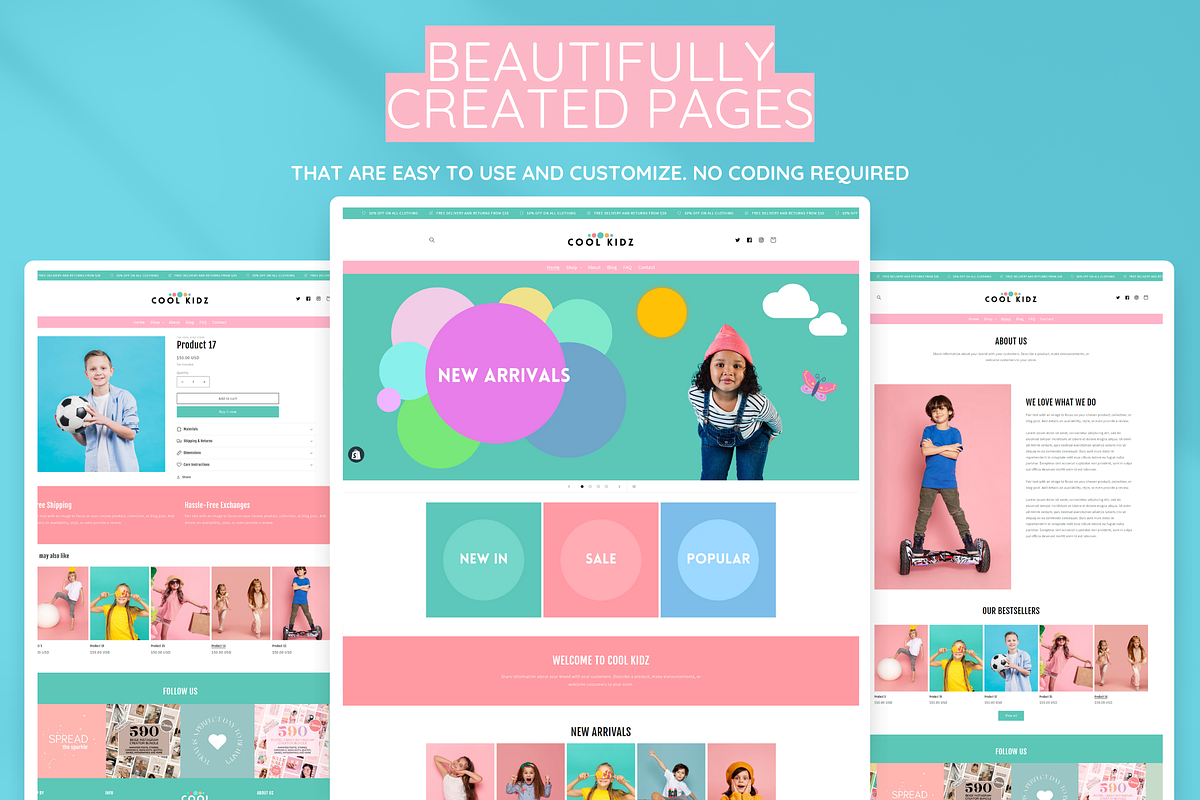Kids Shopify Theme, a Shopify Template by SunshineStudioBoutique (Photo 5 of 8)