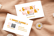 Retro Flowers Business Card Canva, a Business Card Template by Summit Avenue (Thumbnail 2 of 6)