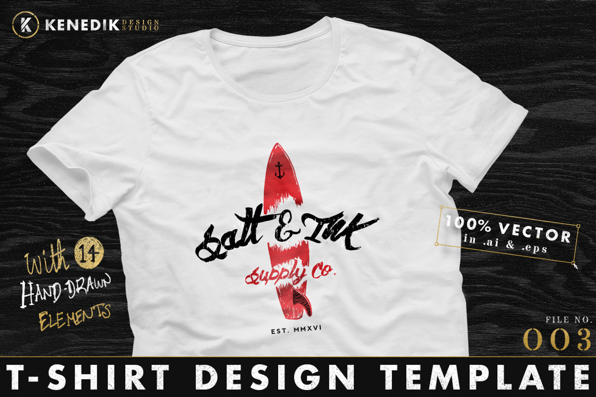 T-Shirt Design Template 003, an Object Graphic by KENEDIK DESIGN STUDIO (Photo 1 of 3)