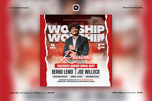 Church Flyer, a Flyer Template by iDoodle Studio