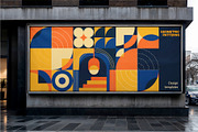Blue and Orange Modern Geometric Kit, a Pattern Graphic by Lettering_Logo (Thumbnail 2 of 8)