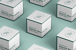 Square Boxes Mockup