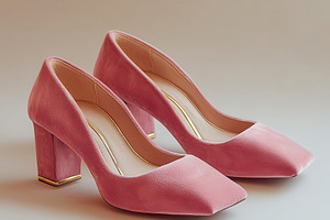 Pink Velvet Heels Elegant Footwear F, a Food & Drink Photo by Pixeness Studio