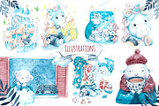 Watercolor Winter animals., an Illustration by talloshau's illustrations (Thumbnail 8 of 9)