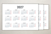 2027 calendar template in Italian, a Stationery Template by Ederella (Thumbnail 2 of 2)