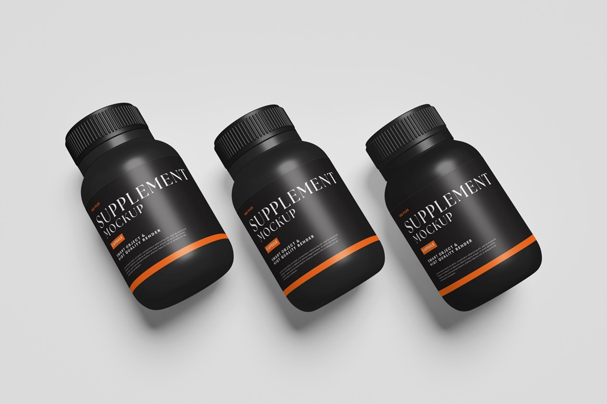 Supplement Bottle Mockup, a Packaging Mockup by GraphicWindow (Photo 6 of 6)