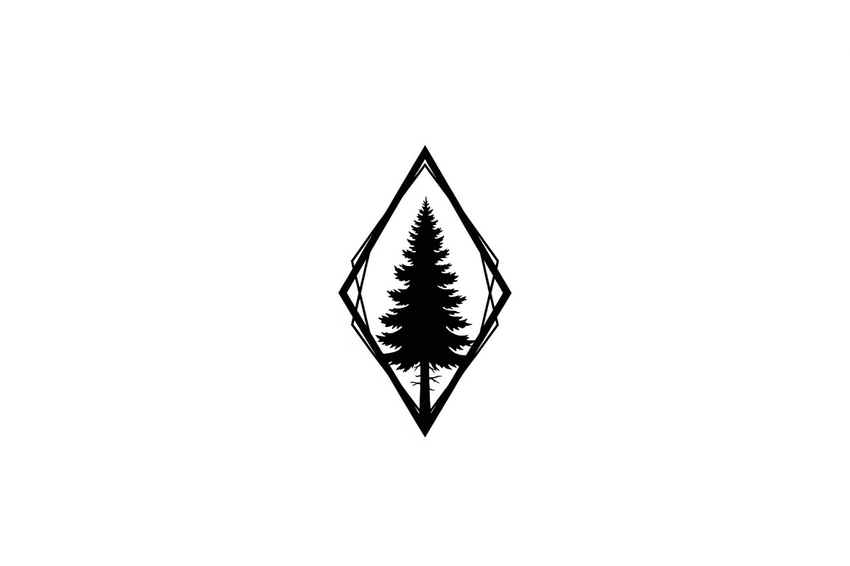 Geometric Pine Tree Emblem Bundle, an Illustration by Creativeshirt (Photo 16 of 31)