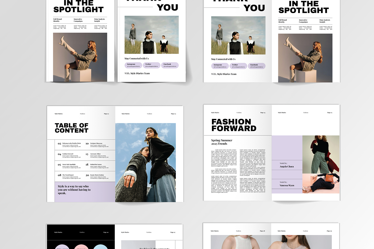 Fashion LookBook Template, a Magazine Template by Annora Studio (Photo 4 of 6)
