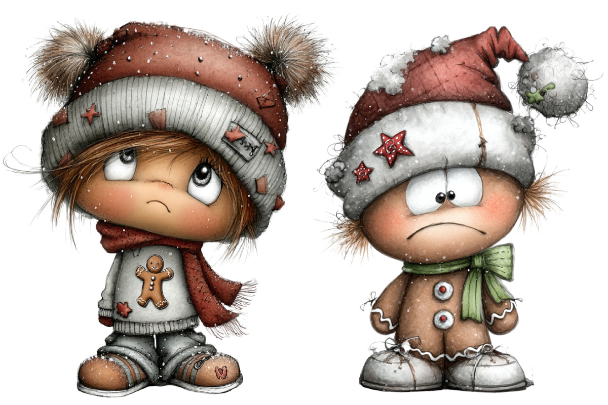 Whimsical Gingerbread Man Clipart, an Illustration by Designworld (Photo 3 of 5)