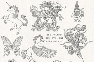 Mythical Creatures Vector Collection