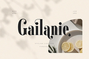 Gailanie // Stylish Ligature Font