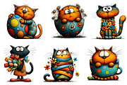 Whimsical Easter Cat Clipart PNG, an Illustration by Dream Creation (Thumbnail 5 of 6)