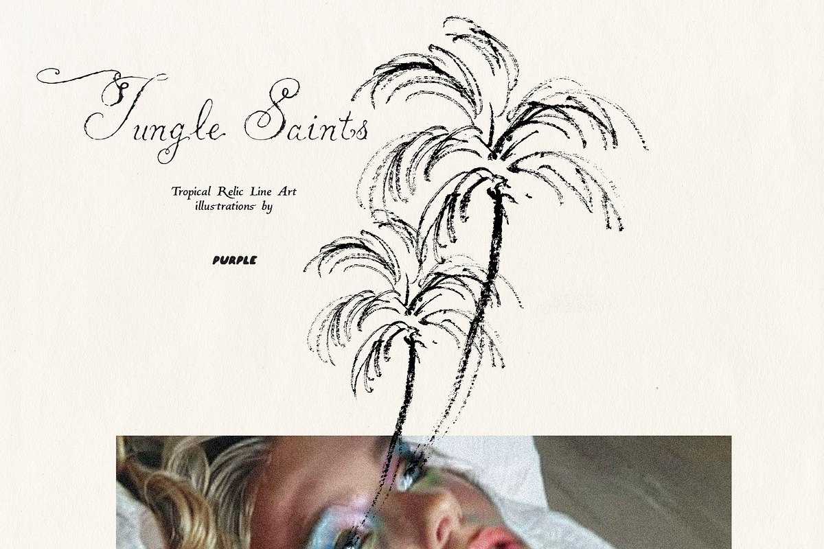 Jungle Saints: Tropical Line Art, an Object Illustration by Purple (Photo 2 of 15)