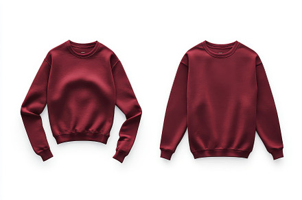 Red sweatshirts on display showcasin, a Photo by Tanuart