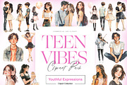Teen Clipart, Young Woman, Cute Boys, a Person Illustration by BrushstrokeArtGB (Thumbnail 2 of 10)