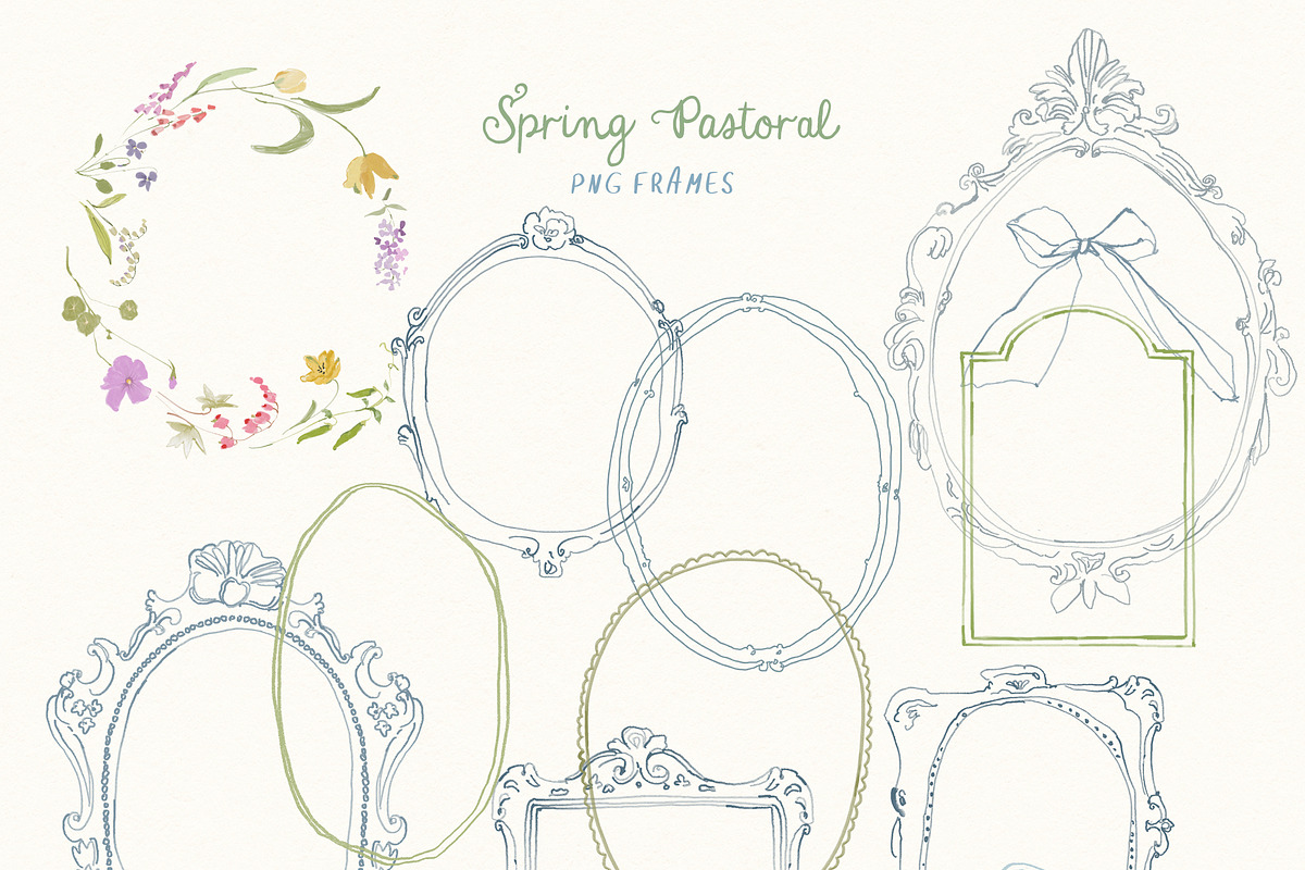 Spring Easter Frames & Illustrations, a Decorative Illustration by whiteheartdesign (Photo 6 of 19)