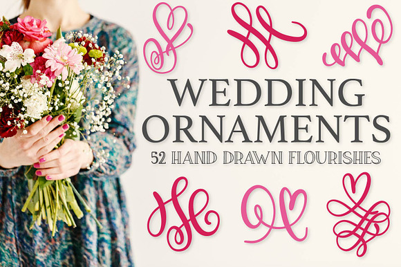 Wedding Ornaments Doodle Font